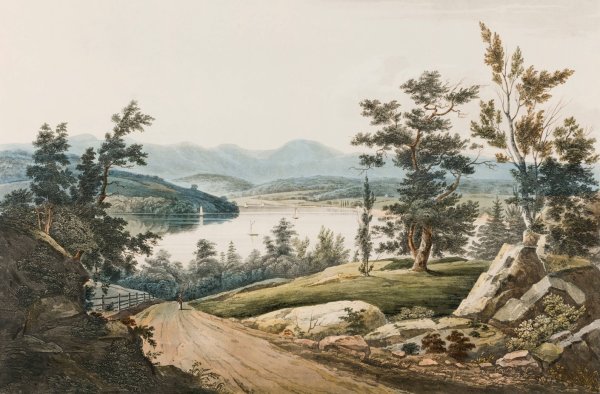 View Near Hudson  by William Guy Wall - Hand-Painted Oil Painting Reproduction
