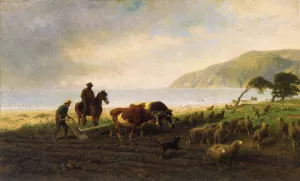 David Jacks on Horseback, Monterey Peninsula painting by William Hahn