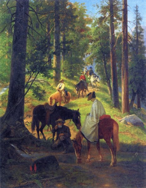 The Return from Glacier Point by William Hahn - Hand-Painted Oil Painting Reproduction