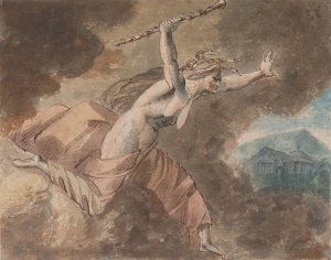 Envy from Ovid's 'House of Envy' by William Hamilton Oil Painting