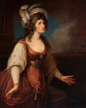 Portrait of Sarah Siddons as Zara by William Hamilton Oil Painting