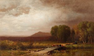 The Cattle Drive by William Hart Oil Painting