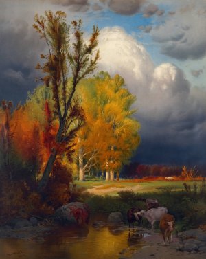 The Joy of Autumn by William Hart Oil Painting