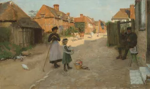 Catch by William Hatherell Oil Painting