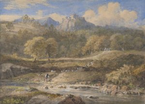 Licenza, near Rome; Horace's Villa by William Havell Oil Painting