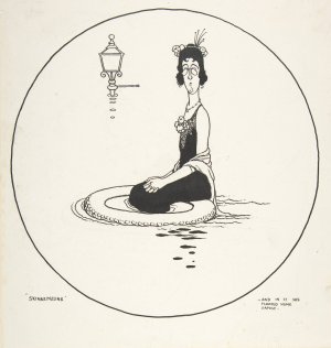 And in it She Floated Home Safely; Skinnemelink, Topsy-Turvy Tales by William Heath Robinson Oil Painting
