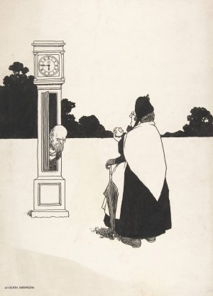 And It Glared at the Dear Old Woman; Hankey Panky, Topsy-Turvy Tales by William Heath Robinson Oil Painting