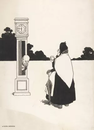 And It Glared at the Dear Old Woman; Hankey Panky, Topsy-Turvy Tales by William Heath Robinson Oil Painting