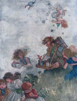 Bringing with them a little old man by William Heath Robinson Oil Painting