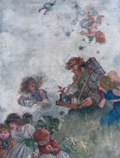 Main Product Photo of Bringing with them a little old man  Painting by William Heath Robinson