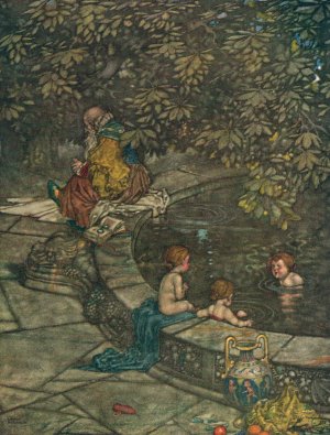 He was always at hand by William Heath Robinson Oil Painting