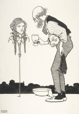 Hitherto I Have Performed it Myself; Six Dead Secrets, Topsy-Turvy Tales by William Heath Robinson Oil Painting