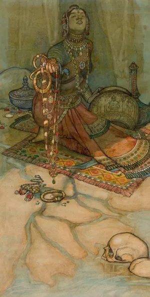 Oriental illustration by William Heath Robinson Oil Painting