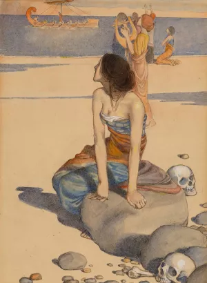 Stories from the Odyssey cover by William Heath Robinson Oil Painting