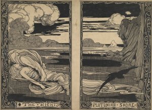 The Nights Plutonian Shore; The Raven by William Heath Robinson Oil Painting