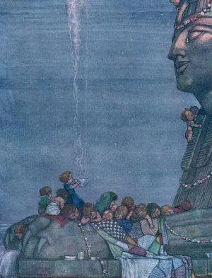 They came upon a great stone sphinx by William Heath Robinson Oil Painting
