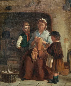 A Timely Stitch by William Hemsley Oil Painting