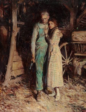 A Daughter's Rescue by William Henry Dethlef Koerner Oil Painting