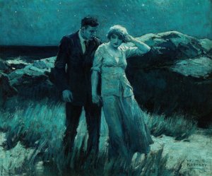 Moonlit Walk by William Henry Dethlef Koerner Oil Painting