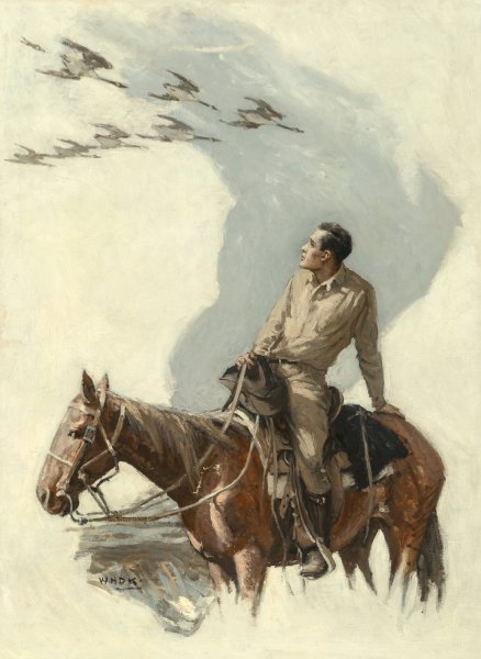 Main Product Photo of Wild Geese  Painting by William Henry Dethlef Koerner