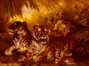 Masters of the Jungle by William Henry Drake - Oil Painting Reproduction