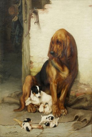 Trood The Guardian by William Henry Hamilton Oil Painting