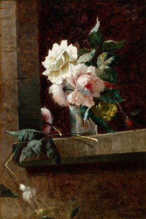 Italian Roses by William Henry Hilliard Oil Painting