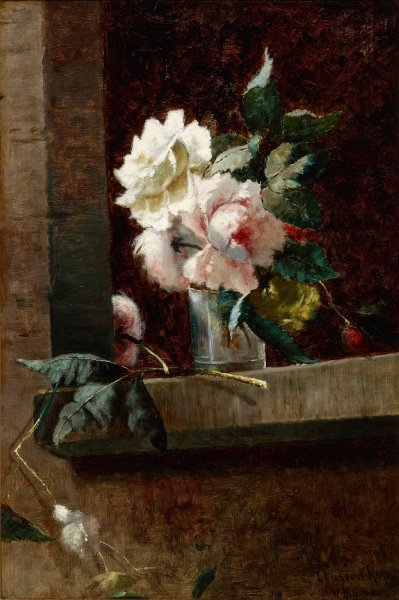 Italian Roses  by William Henry Hilliard - Hand-Painted Oil Painting Reproduction