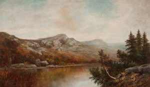 New England Landscape by William Henry Hilliard Oil Painting