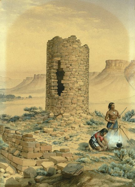 Main Product Photo of Ancient Stone Round Tower  Painting by William Henry Holmes