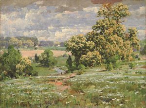 Chestnut Trees In Bloom by William Henry Holmes Oil Painting