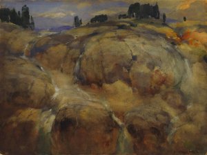 Deserted Bed Of A Glacier by William Henry Holmes Oil Painting
