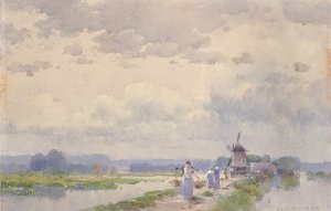 In Holland by William Henry Holmes Oil Painting