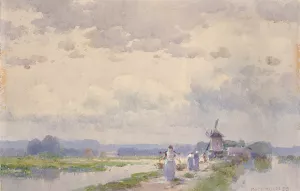 In Holland by William Henry Holmes Oil Painting
