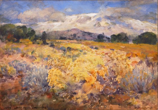 Long's Peak, Colorado  by William Henry Holmes - Hand-Painted Oil Painting Reproduction