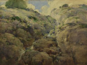Mountain Gorge, Colorado by William Henry Holmes Oil Painting