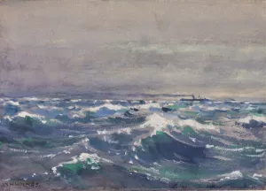 On The Steamer Bremen, Off Nova Scotia, 1880 by William Henry Holmes Oil Painting