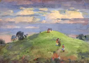 On The Sunset Hill, 1926 by William Henry Holmes Oil Painting