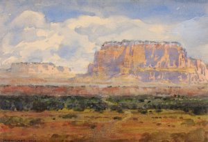 The Enchanted Mesa by William Henry Holmes Oil Painting