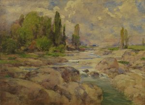 The Normal Rock Creek by William Henry Holmes Oil Painting