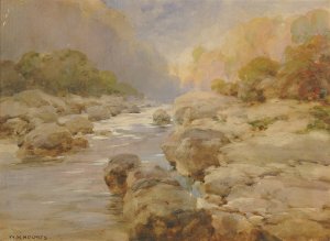 Unmodified Rock Creek, About 1910 by William Henry Holmes Oil Painting