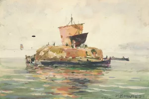 Venetian Freight Boats by William Henry Holmes Oil Painting