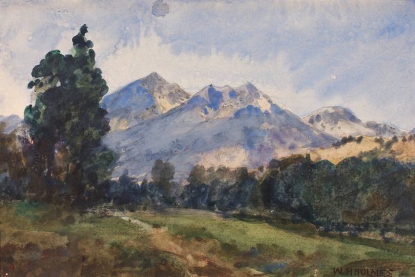 Wyoming Foot Hills  by William Henry Holmes - Hand-Painted Oil Painting Reproduction