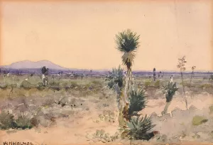 Yuccaland-Chihuahua, Mexico by William Henry Holmes Oil Painting