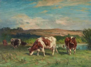 Lyme Pastures by William Henry Howe Oil Painting