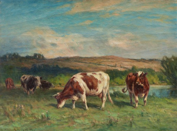 Main Product Photo of Lyme Pastures  Painting by William Henry Howe