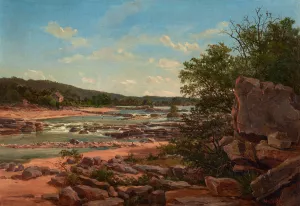 Marble Falls by William Henry Huddle Oil Painting