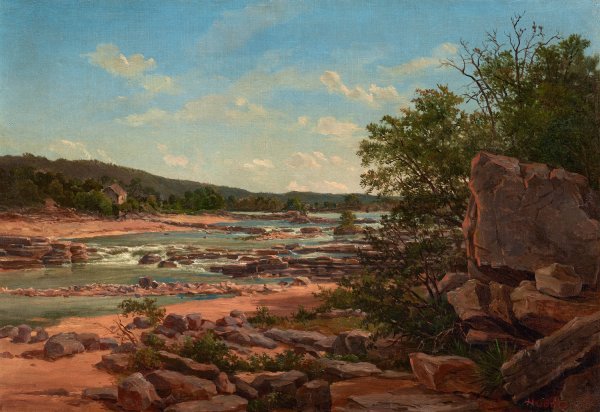 Main Product Photo of Marble Falls  Painting by William Henry Huddle