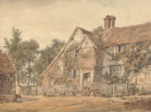 A Farmhouse by William Henry Hunt Oil Painting