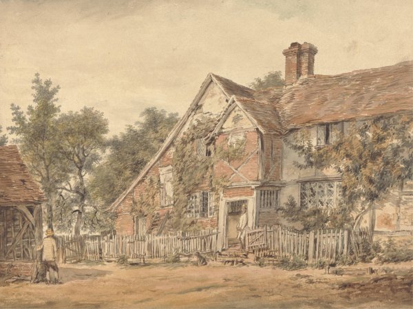 A Farmhouse  by William Henry Hunt - Hand-Painted Oil Painting Reproduction